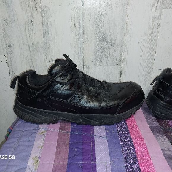 Red Wing Black Leather Work Shoes 8337 Men's s Size 12 Aluminum Toe - Picture 5 of 13